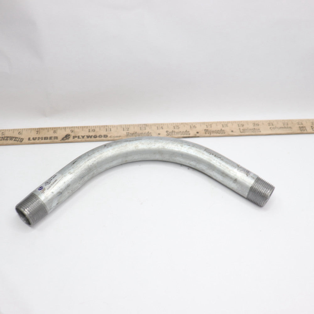 Rigid 90 Degree Elbow Galvanized 1" x 12" ERMC-S