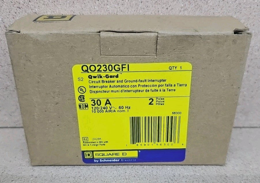 Square D QO230GFI 120/240V 30A Miniature Circuit Breaker NEW