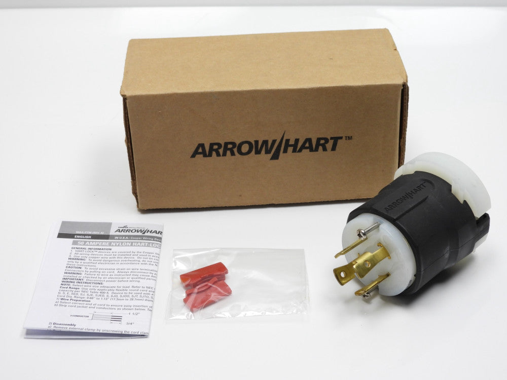 ArrowHart CS6364EX 50A 3P 4W 125/250V California Standard Male Cord Connector