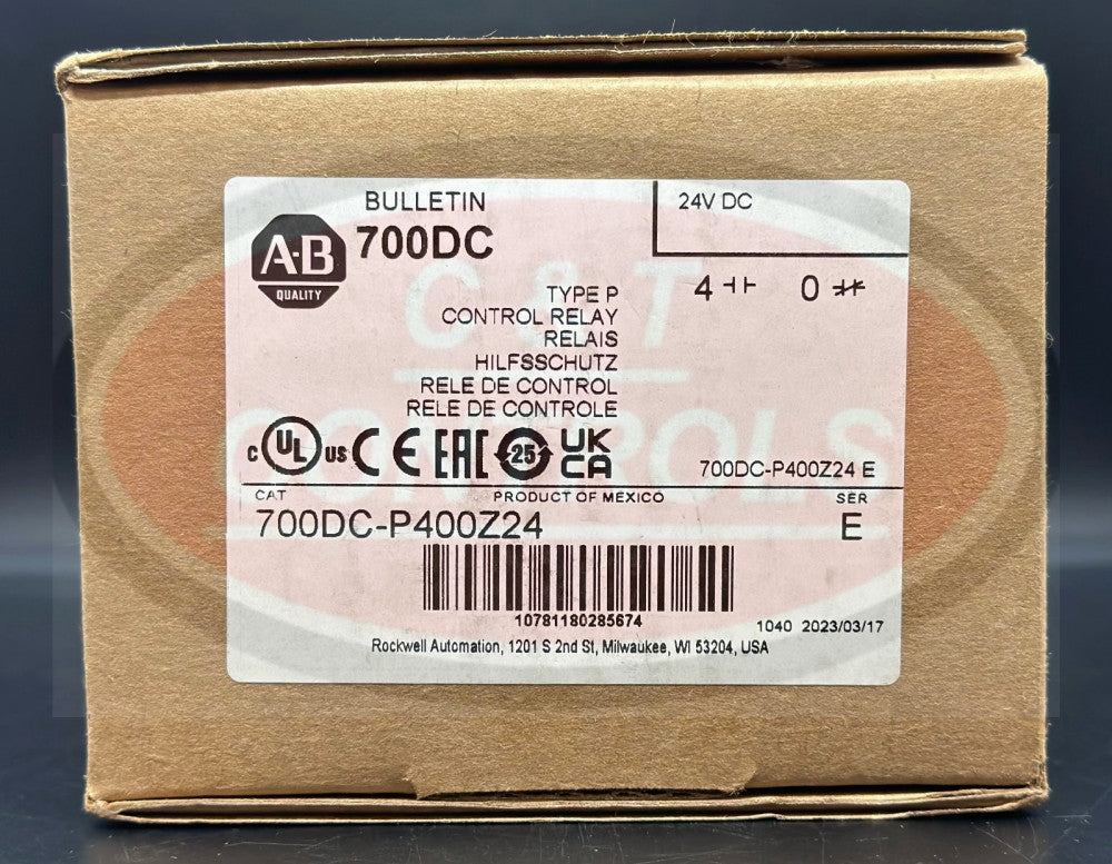 Allen Bradley 700DC-P400Z24 24V DC Relay 4 NO Contacts New In Box USA Stock