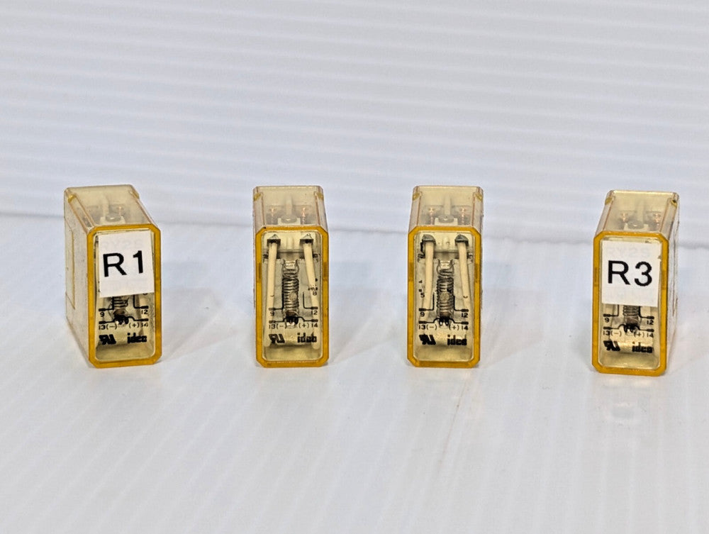 Lot of 4: Assorted IDEC General Use Relays, 23210, RY2S, 120VAC, 8-Pin