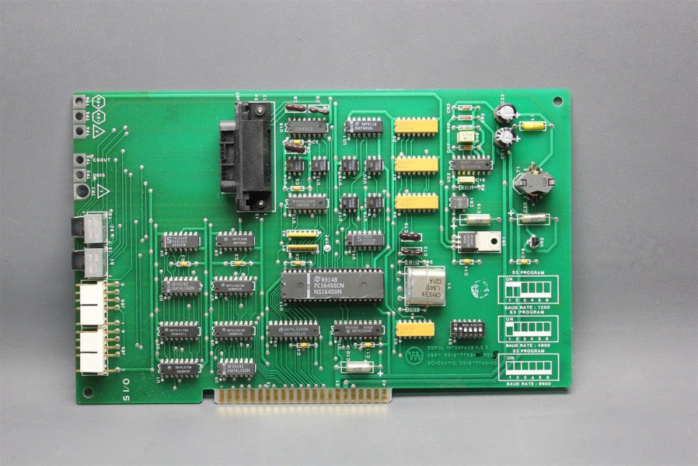 VARIAN 3400 GAS CHROMATOGRAPH SERIAL INTERFACE PCB 03-917742 