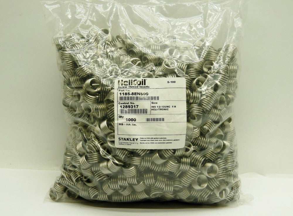 LOT 1000 pcs HeliCoil 1/2-13 UNC 1/2" OAL STAINLESS Thread Repair Helical Insert