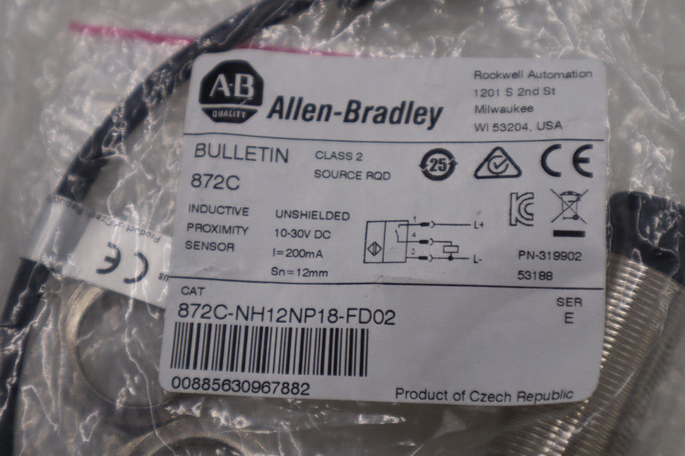 Allen Bradley 872C-NH12NP18-FD02 Inductive Proximity Sensor NEW (8 AVAILABLE)
