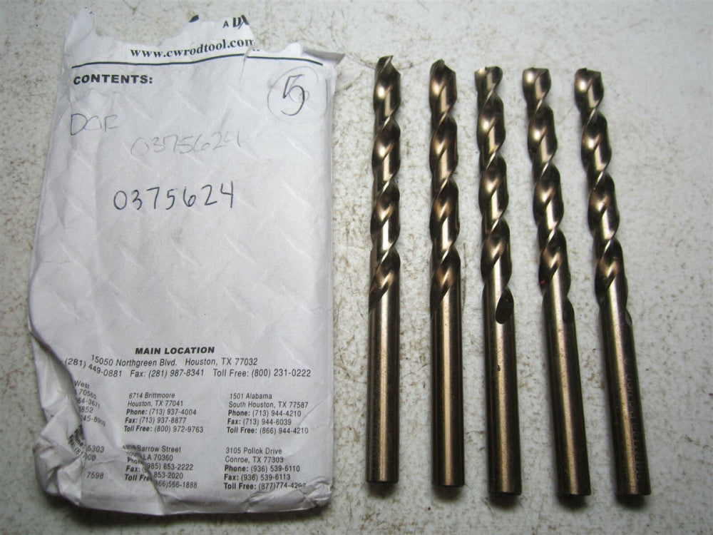 Dormer (0375624) 8.8mm 135° 125mm OAL RH Cobalt Jobber Drill - Pack of 5