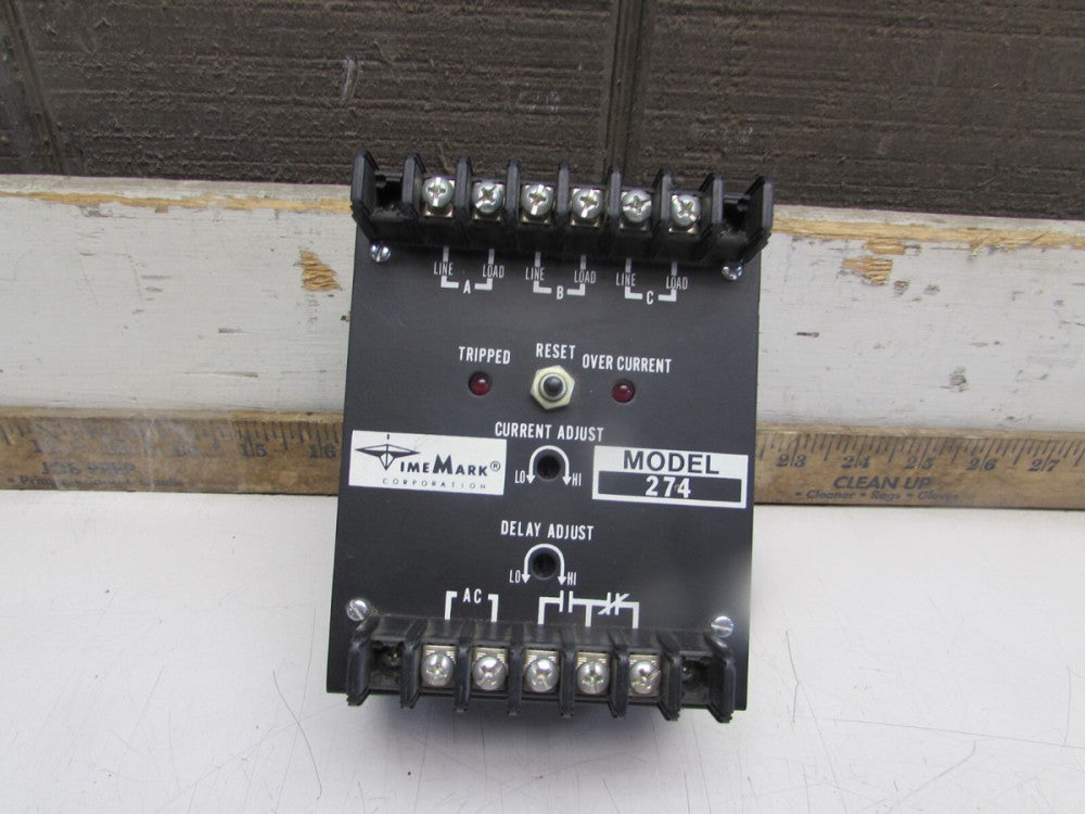TIME MARK 274 , 3ph CURRENT MONITOR, 120V, 50-400hz, GOOD TAKEOUT MAKE OFFER!
