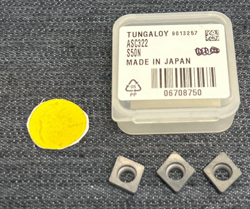 TUNGALOY CARBIDE SHIM  ASC322  S50N  6708750  LOT OF 3