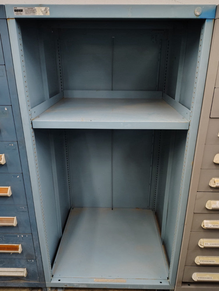 STANLEY VIDMAR OPEN STEEL SHELVING TOOL CABINET