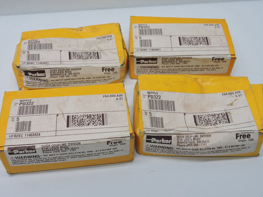 (x20) Parker PD322 Nipple Female Pipe GENUINE OEM - NEW!