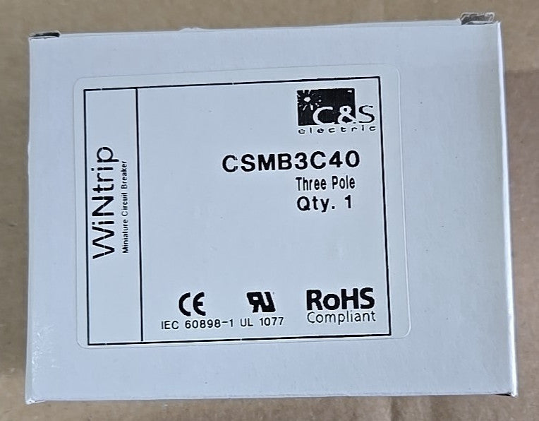 C&S Wintrip Miniature Circuit Breaker CSMB3C40 DIN RAIL  415V