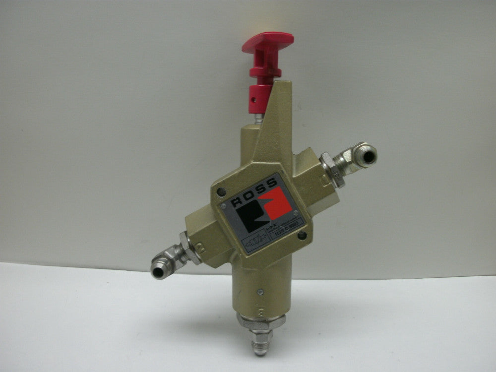 ROSS 1523 C 6002 PNEUMATIC AIR LOCKOUT & EXHAUST VALVE SAFETY L-O-X W/FITTINGS 