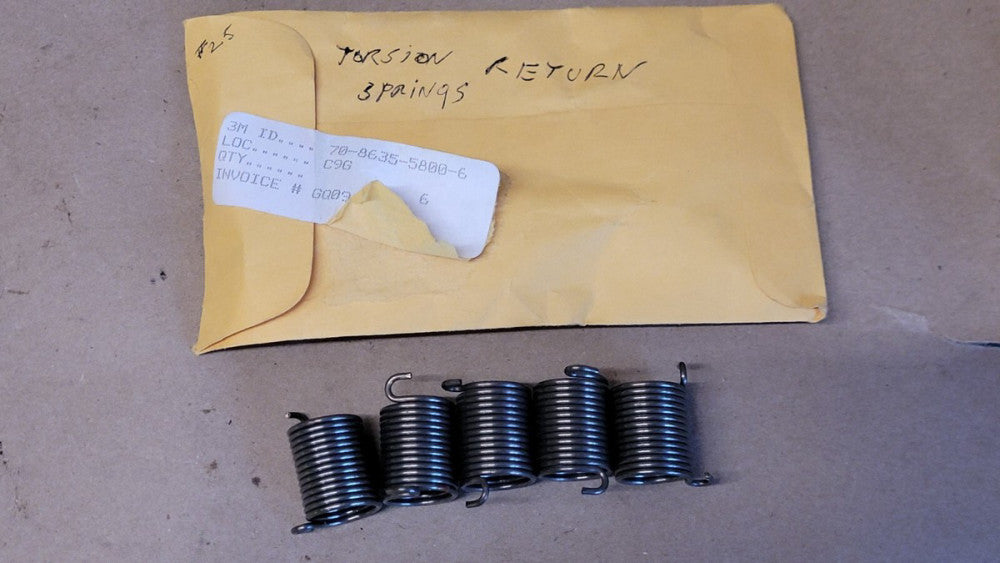 Lot Of 5 3M 70-8635-5800-6 Tape Machine Torsion Return Springs
