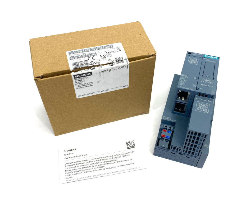 Siemens 6ES7155-6AA01-0BN0 SIMATIC ET 200SP PROFINET Interface Module