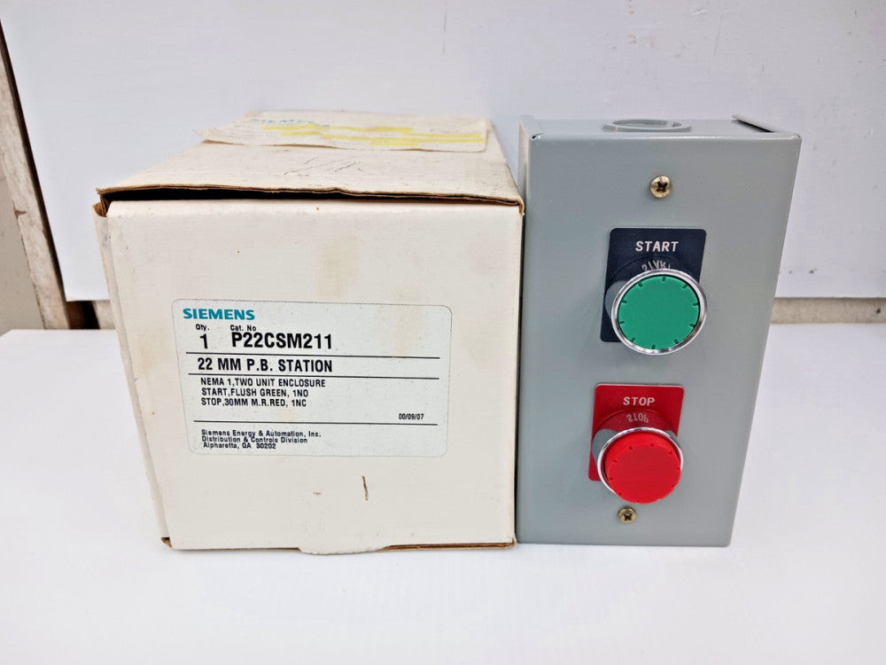 New Siemens Start / Stop Pushbutton Station P22CSM211