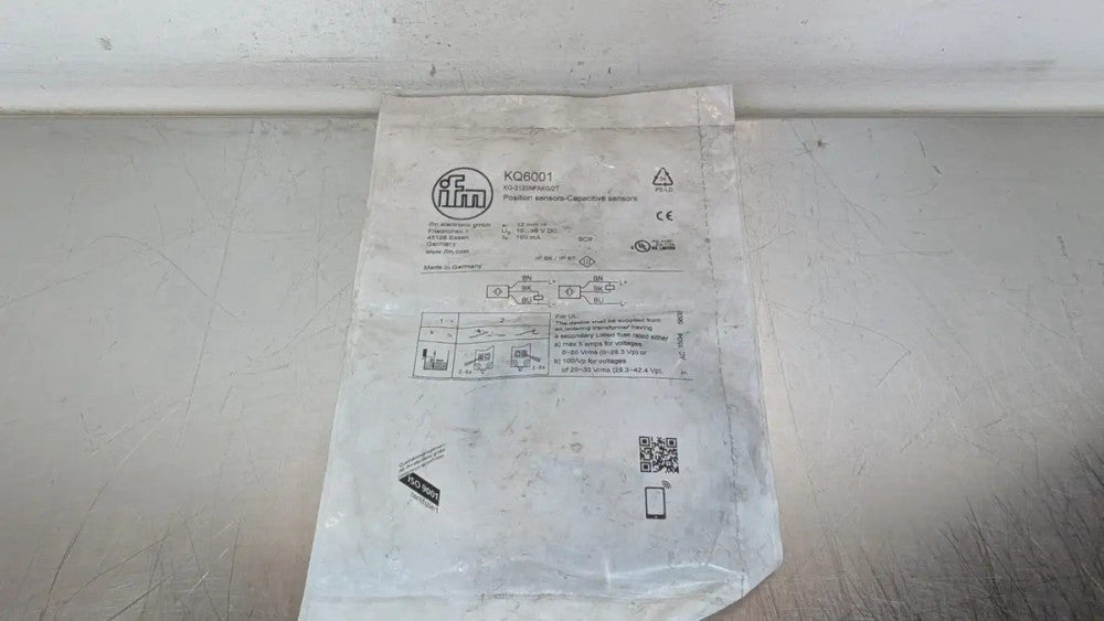 IFM Efector KQ6001 Capacitive Sensor KQ-3120NFAKG/2T 12mm 10-36VDC 100mA