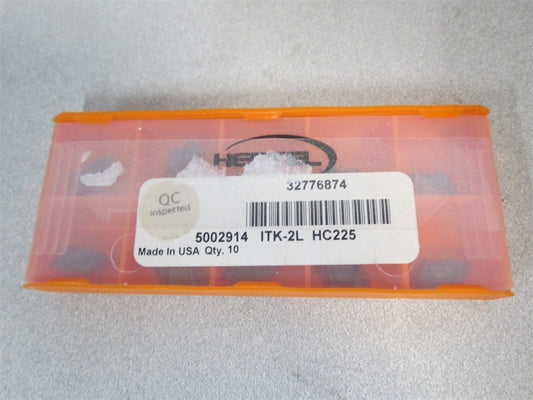 (5002914) ITK2L HC225 0.60-1.75 mm & 14-44 TPI Carbide Threading Insert - Qty 10