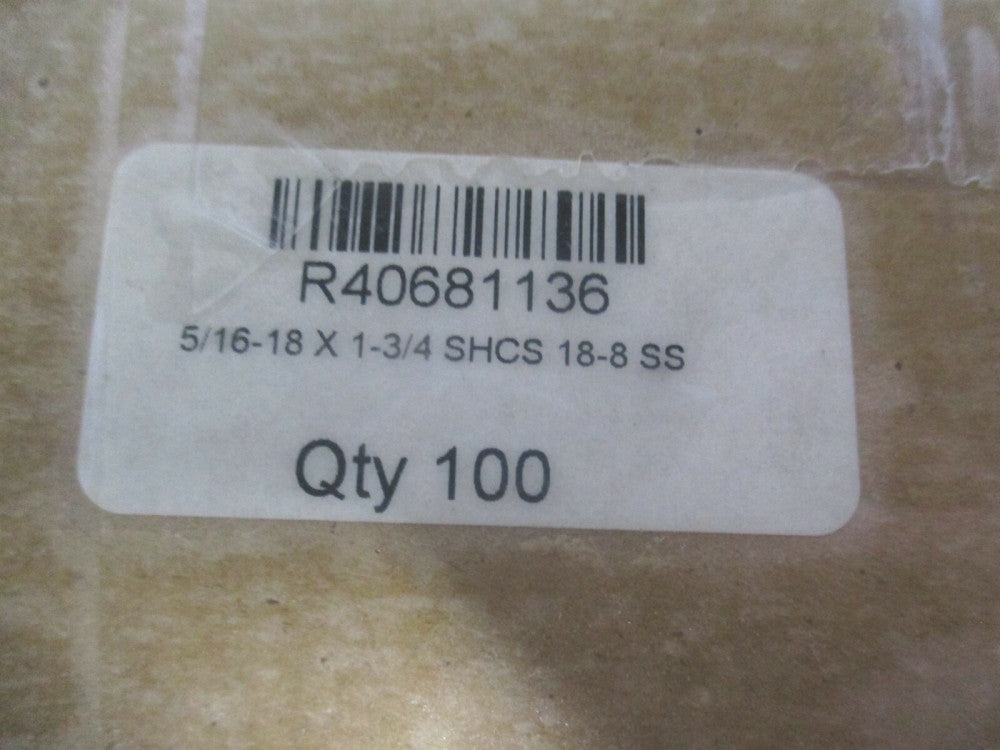 (199713) 5/16-18 UNC 18/8 Stainless Steel Hex Socket Cap Screw - Pack of 100
