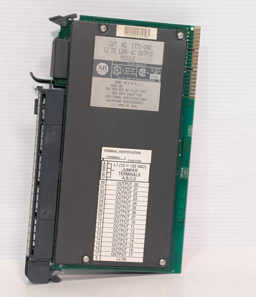 Allen Bradley 1771-OAD PLC Output Module, 12-120VAC, 10A, Made in USA