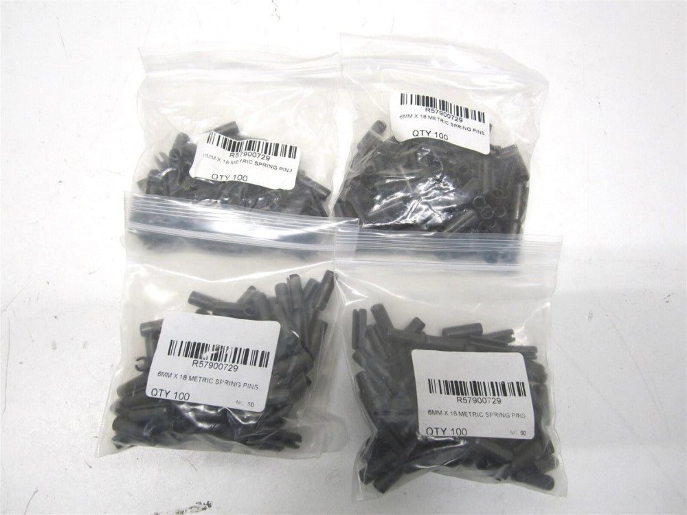 (R57900729 18 mm Long 1070-1080 Steel Slotted Spring Pin 100ct - Lot of 4
