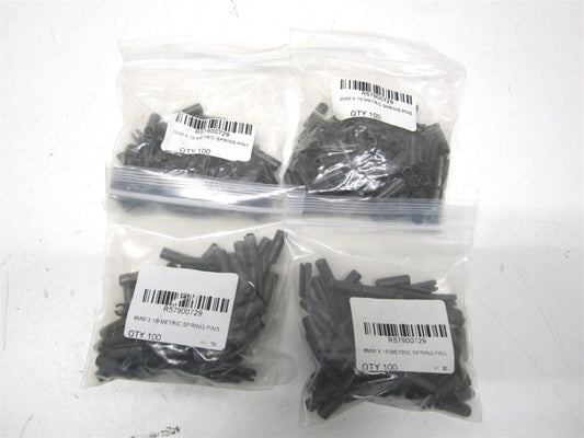 (R57900729 18 mm Long 1070-1080 Steel Slotted Spring Pin 100ct - Lot of 4