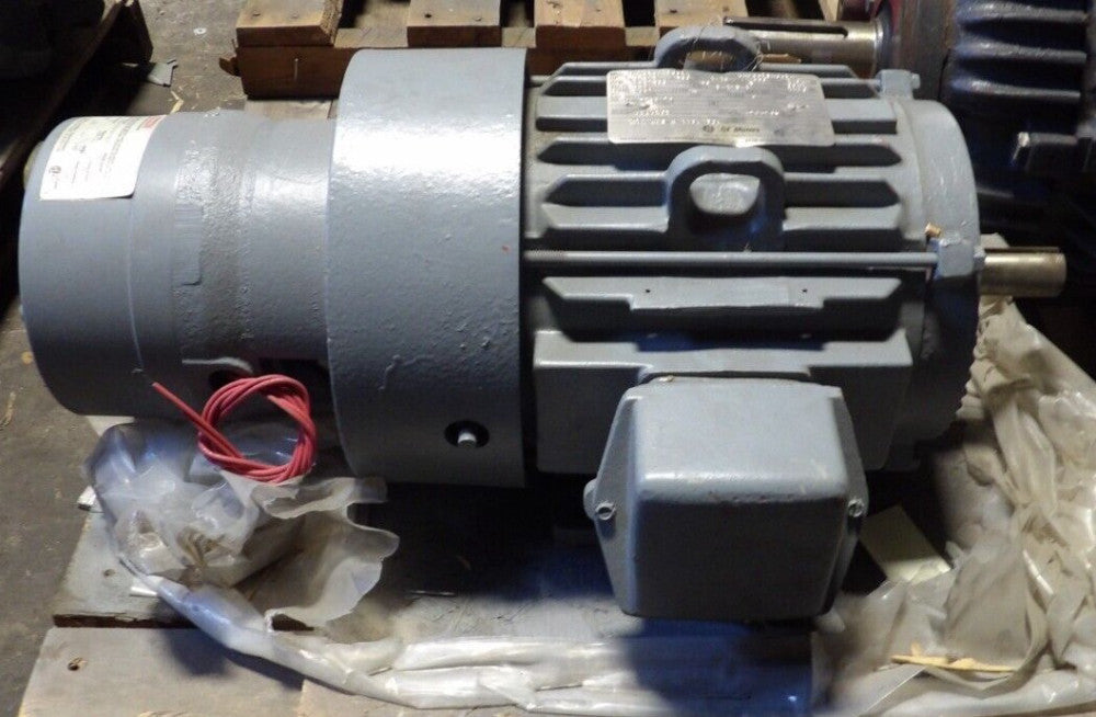 NEW GE 1-1/2-1/2 HP DUAL SPEED MOTOR W STEARNS BRAKE 460V 1760-580 RPM 184T TEFC