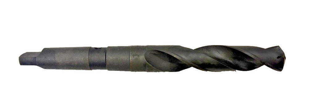 #3 MORSE TAPER SHANK DRILL BIT, SPIRAL 2 FLUTE, OAL 9-3/4"