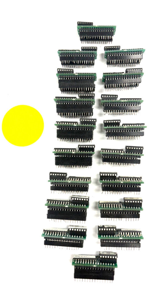 PACE-O-MATIC GREEN INTERCONNECT BOARD WITH 32 PIN HEADERS LOT OF 16