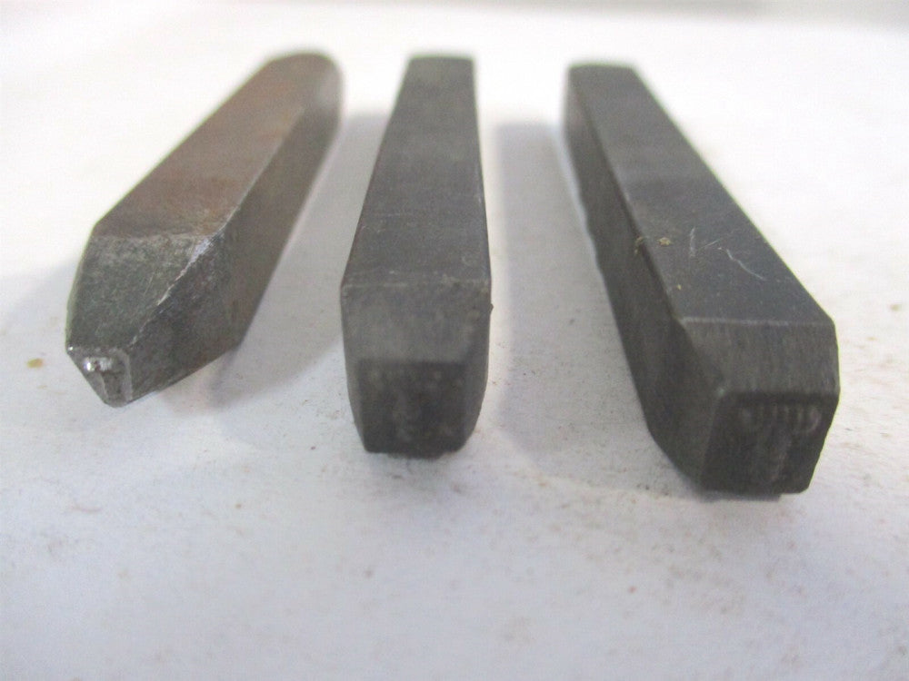 Letter T Machine Made Individual Steel Stamps 1/8",1/16 - Lot of 3