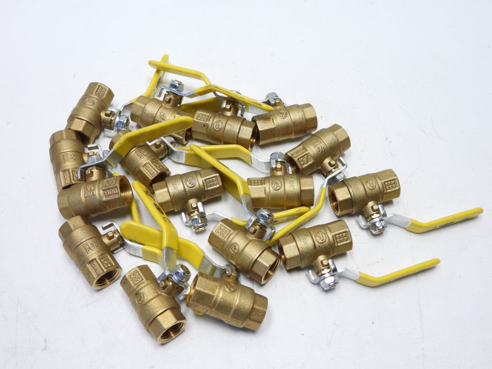 (16pcs) Brass 1/2" FNPT Ball Valve 1/4 Turn Flomaster Full Port 600 WOG Femal Th