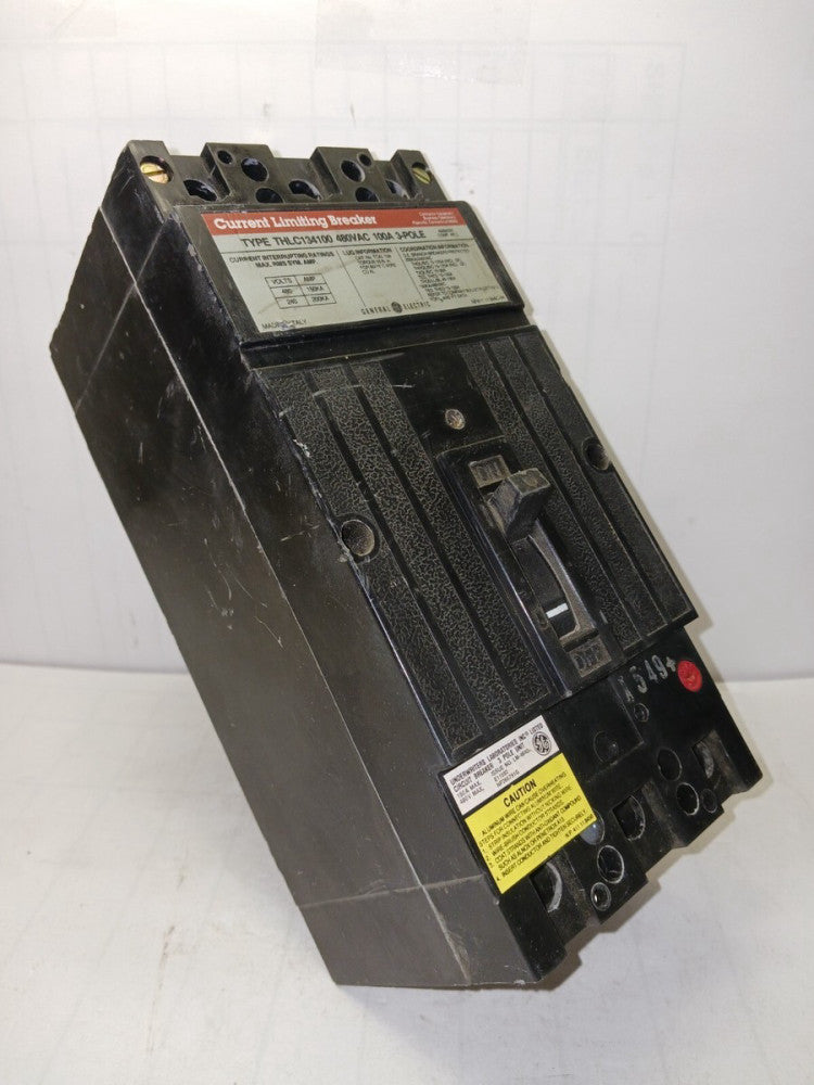 GE 100 AMP CIRCUIT BREAKER 3 POLE 480 VAC THLC134100