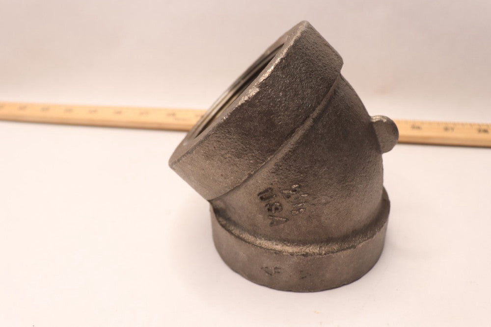 Ward Steam 45-Degree Elbow Cast Iron Black 2-1/2"