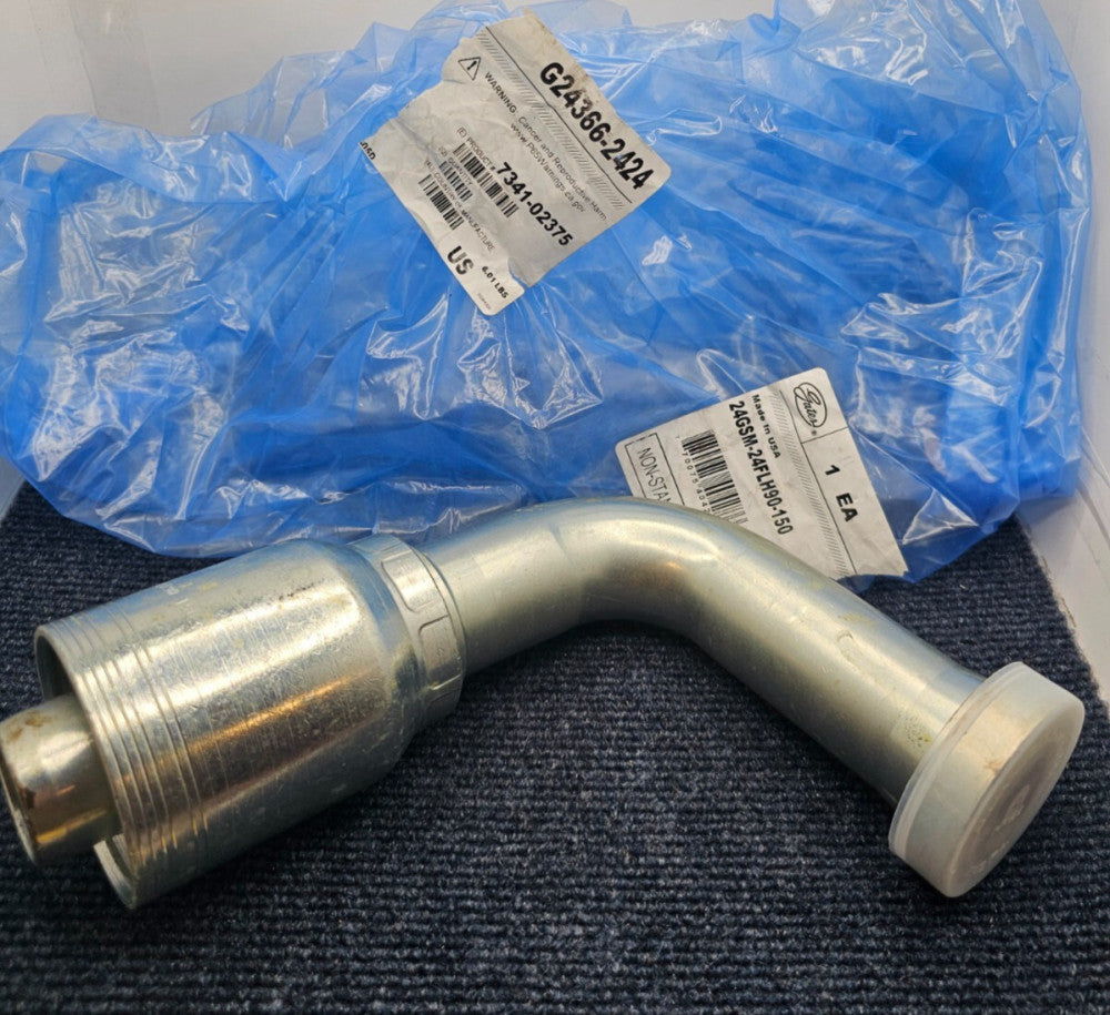 Gates 24GSM-24FLH90-150 - G24366-2424: Hydraulic Hose Fitting