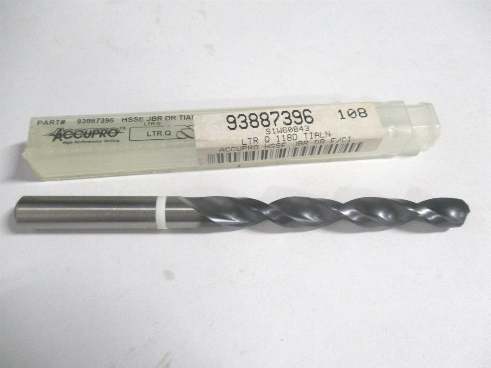 (1W60843-AC) Letter Q 118° 117mm OAL Cobalt RH TiAlN Jobber Drill 