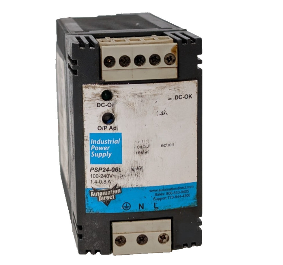 Automation Direct PSP24-06- Industrial Power Supply, 100-240VAC, 1.4-0.8A