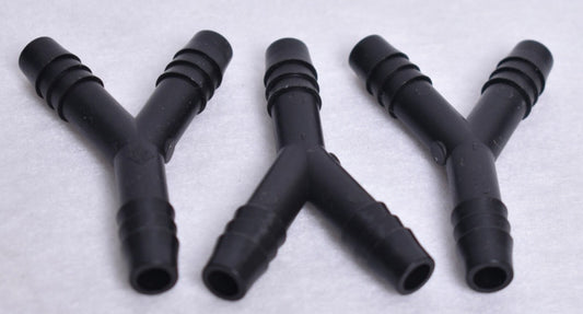 3 Count Foxx 1/4 x 1/4 x 1/4 Y Connector Fittings Polypropylene Barbed 255-2601