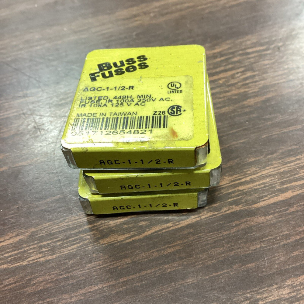 Buss Fuses AGC-1-1/2-R Mini Fuse - Lot of 15
