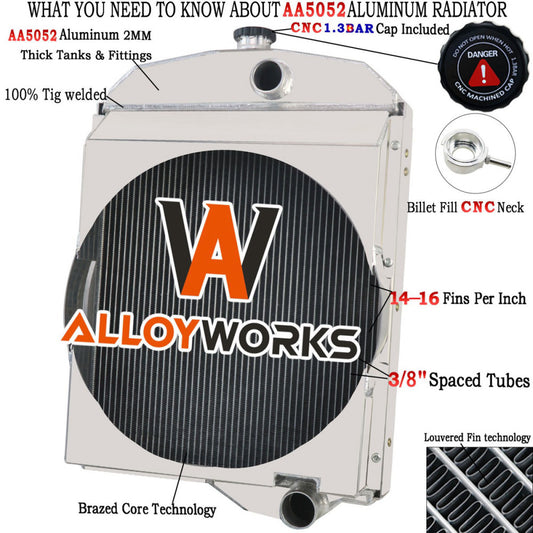 3 Row Radiator For Oliver Tractor 1550 1555 1600 1650 1655 Model 163343A 1652570
