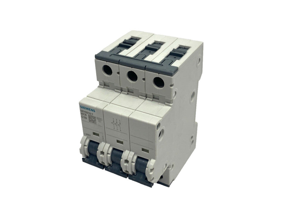 Siemens 5SY6310-7 C10 Miniature Circuit Breaker 3-Pole 400V 6kA 10A