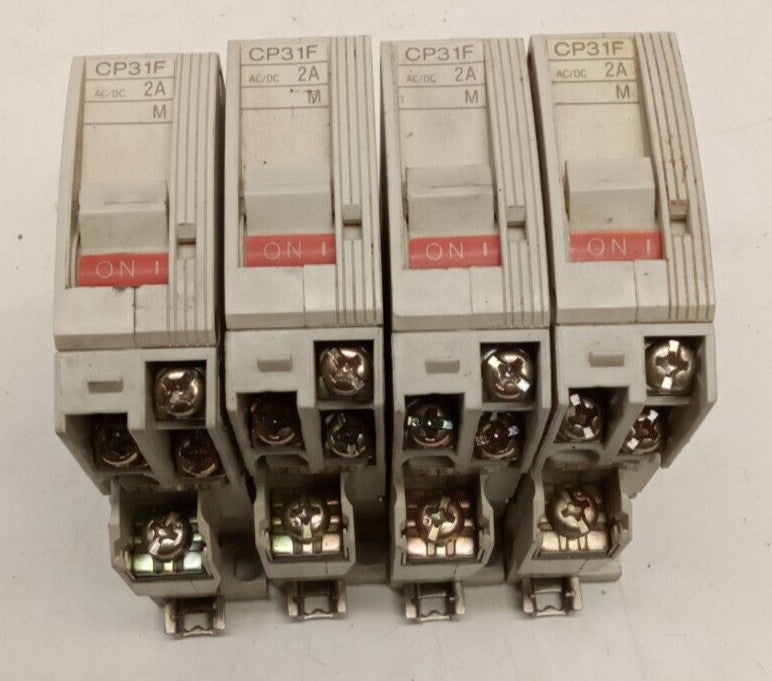 Fuji Electric CP31FM/2 2 Amp 250 V 1 Pole Circuit Protector (Lot of 4)