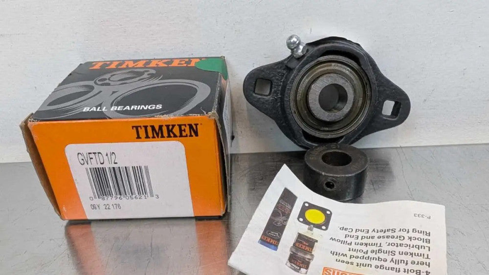 Timken GVFTD 1/2 2-Bolt Flange Mount Bearing 1/2" ID