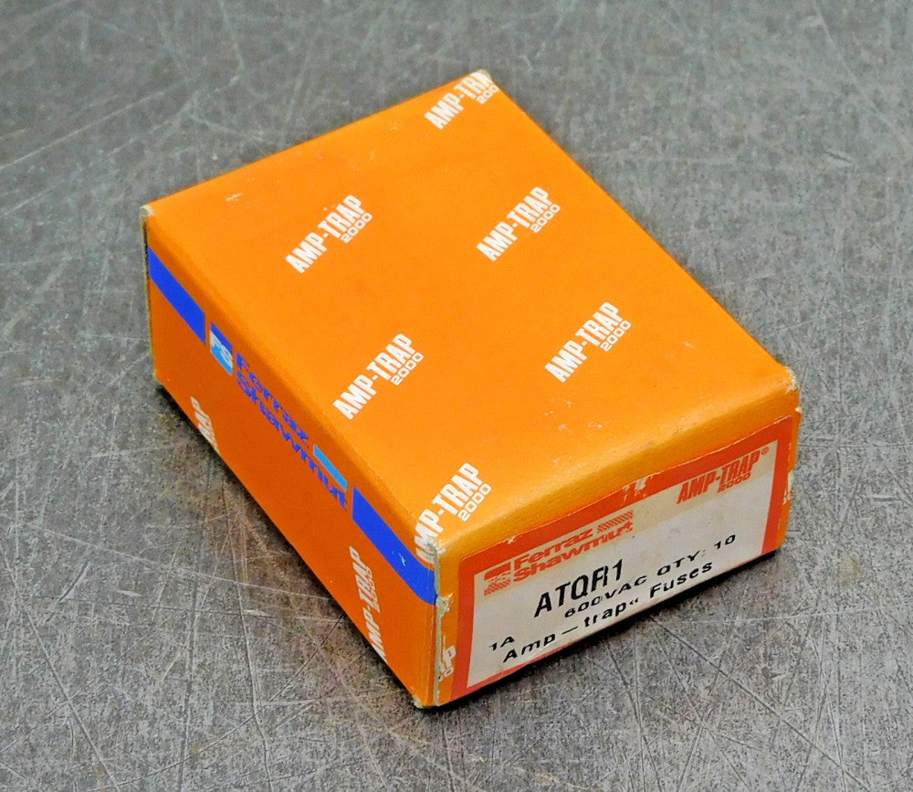 Ferraz Shawmut ATQR1 Time Delay Amp-Trap Fuse 600V AC 1A Lot of Ten (10)