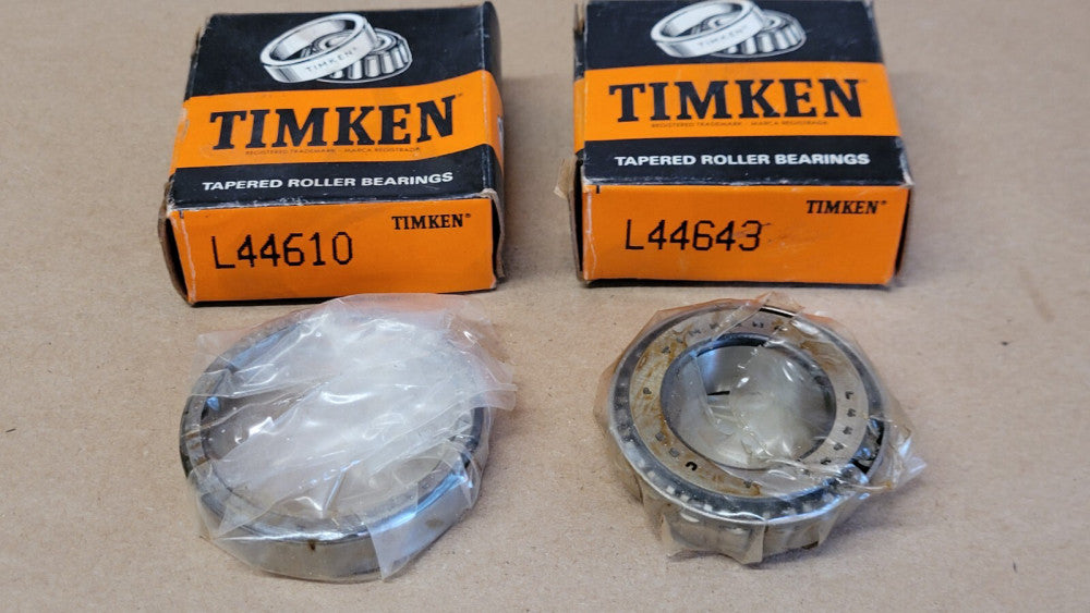 New Timken L44643 & L44610 Tapered Roller Bearing Cup & Cone Set 1" Bore