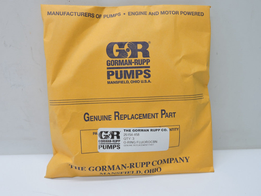 (3 pk) Gorman-Rupp 25154-458 – O-RING FLUOROCBN - Genuine NEW!