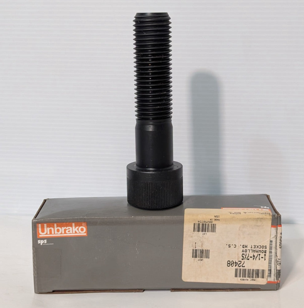 Unbrako 12918: 1-1/4-7 x 5" high strength alloy socket head cap screw fastener