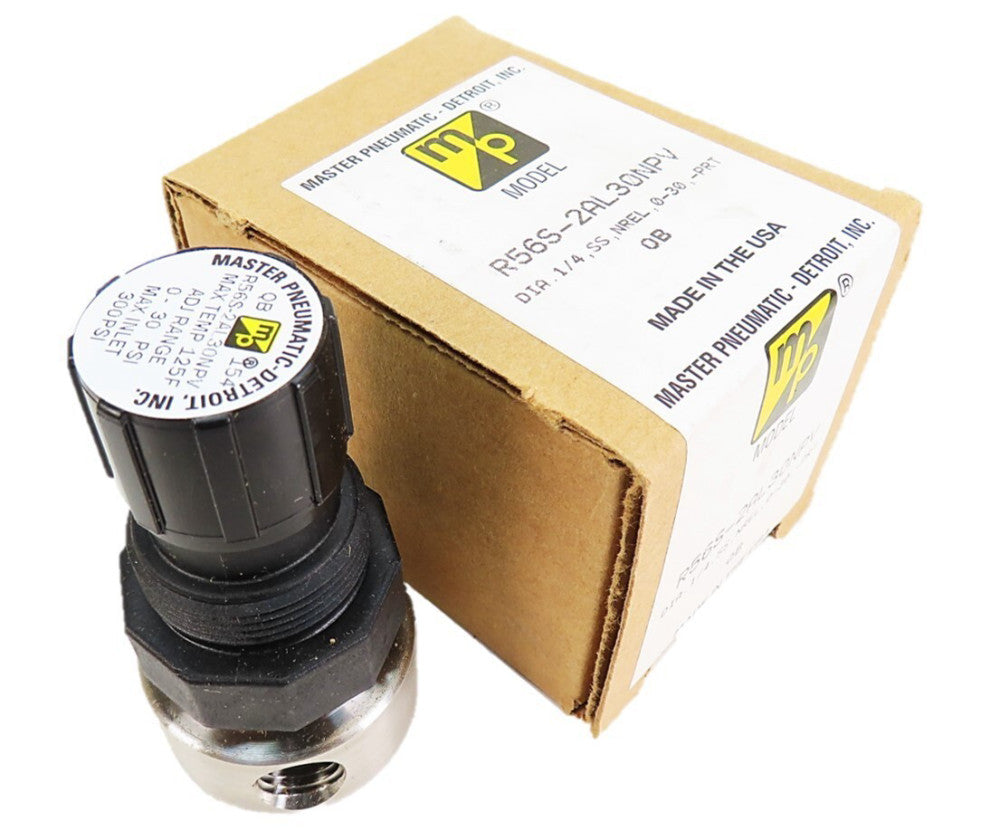 Master Pneumatic  R56S-2AL30NPV  Stainless Steel Regulator 0-30PSI 300PSI Max