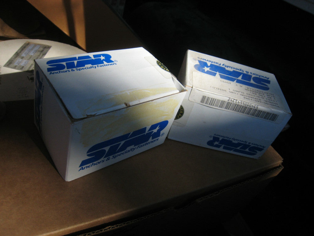 100 STAR 1/4 Inch Lag Shields 1-1/2" long Govt. surplus GSN 5340-00-664-1342 USA