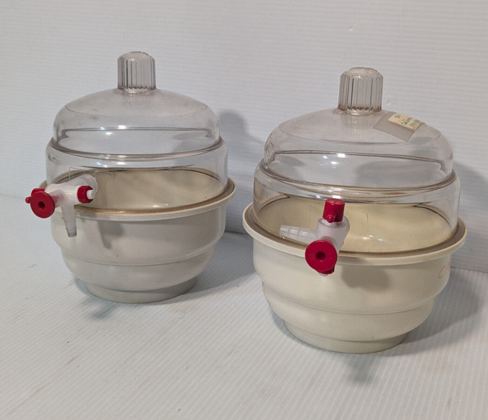 Lot of 2: Space Saver Vacuum Desiccators, Degassing, Laboratory, Classroom Equip