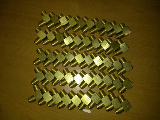 (50) NEW Weatherhead (Eaton) 49X4 90° Elbow -  JIC 37° Flare x 1/4 in Male BRASS