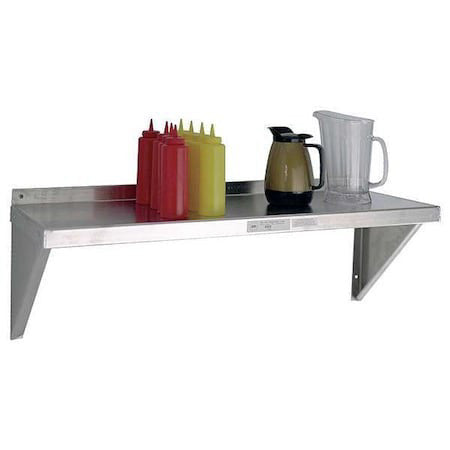 New Age Industrial Ns675a Aluminum Wall Shelf, 12"D X 24"W X 13-1/4"H, Silver