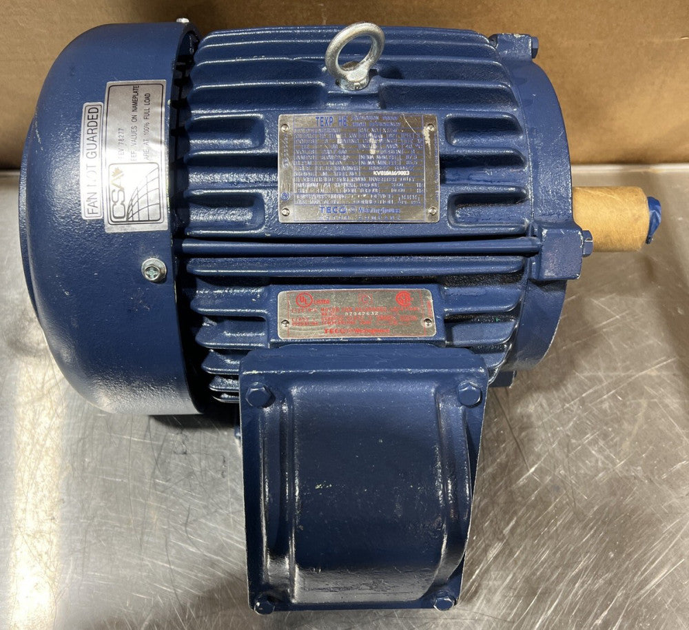 NOS Surplus Teco Westinghouse Type AEHHXU Electric Motor 1.5 HP 3 Ph Nos Surplus